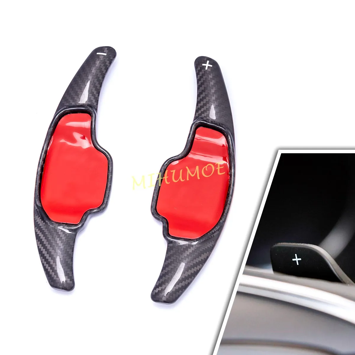 

Real Carbon Fiber Steering Wheel Paddle Shifter Extension Gear Shift For 2017-2025 Cadillac XT5 Luxury 2017-2019 Buick Lacrosse