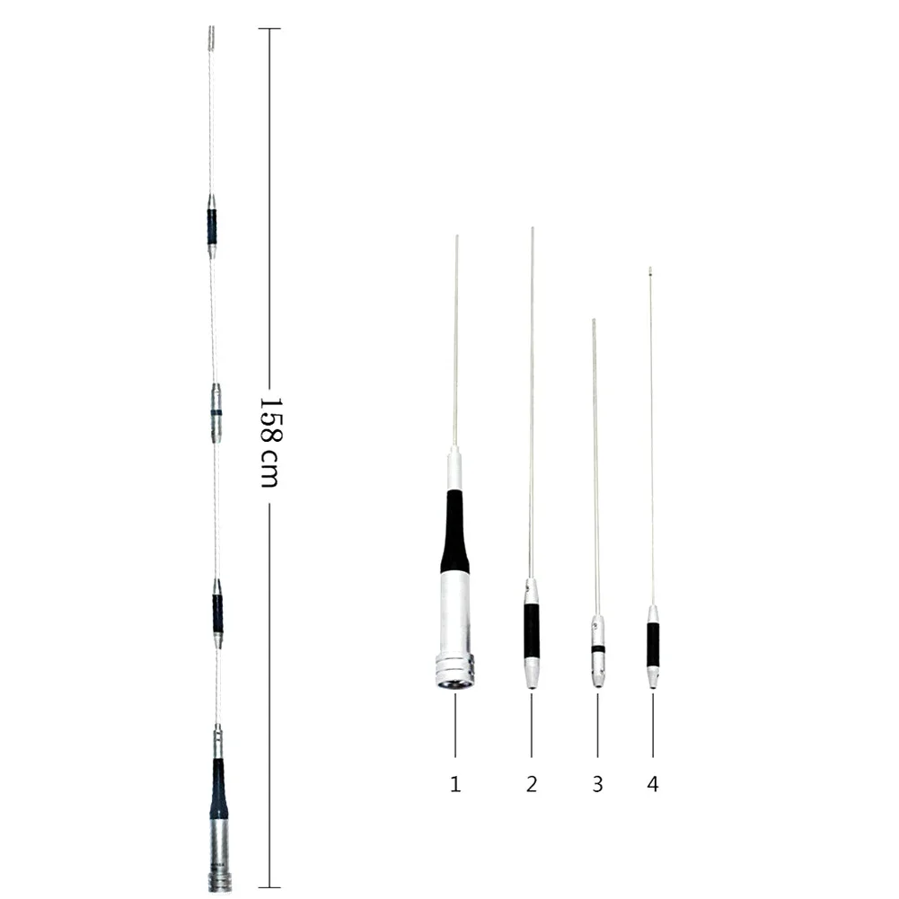 SG7900 Dual VHFUHF Antenna Easy to Install and Suitable for Many Cars with High Gain for Enhanced Intercom Performance