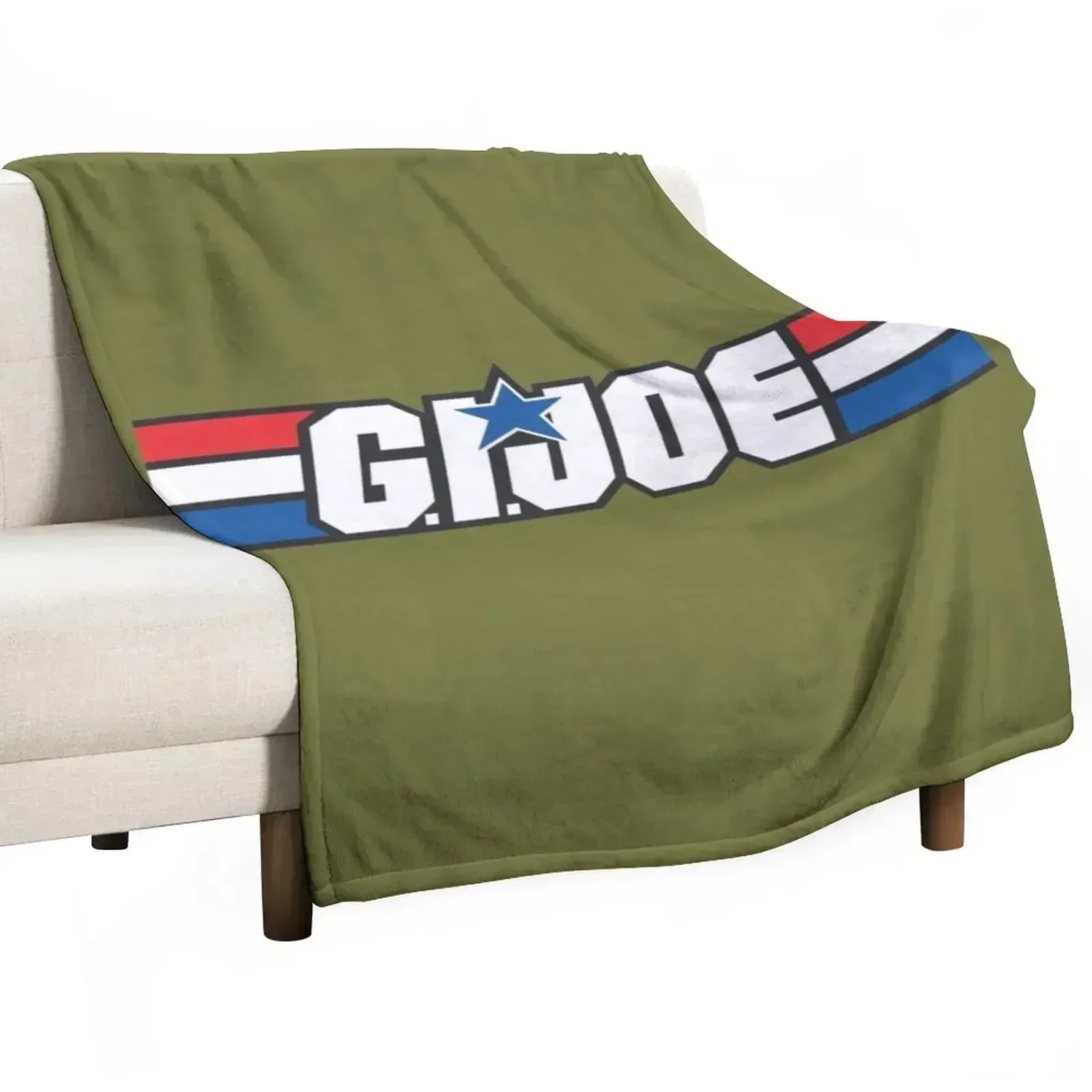 

Gi Joe Logo Artwork Throw Blanket Nap Custom anime Bed Blankets