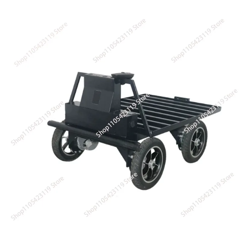 200Kg industrial 4-wheel warehouse transportation picking automatic follow trolley robot