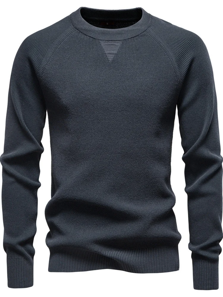 

Faionable Color round Ne Knitted Sweater High Quali Busin Casual Men's Wear Comfortable Long Sve Autumn Winter