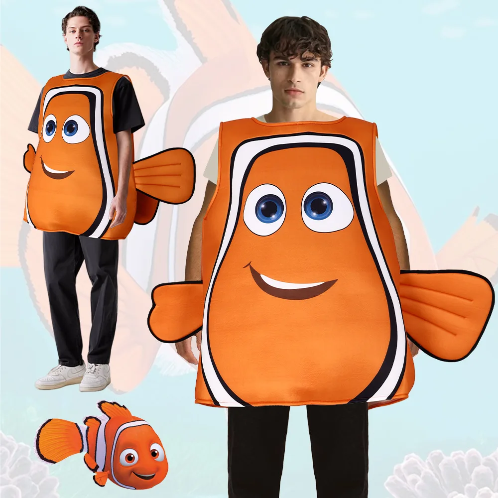 

Костюм для косплея Nemo Clownfi под морем, ролевая часть для родителей и детей, Хэллоуин, космическая губка, полиэфирное волокно 00%
