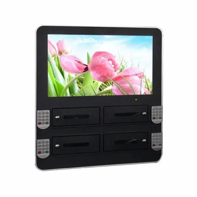 

Wall Mounted Phone Charging Station – [XX] Inch Advertising Display, Mobile Device Charging Kiosk
