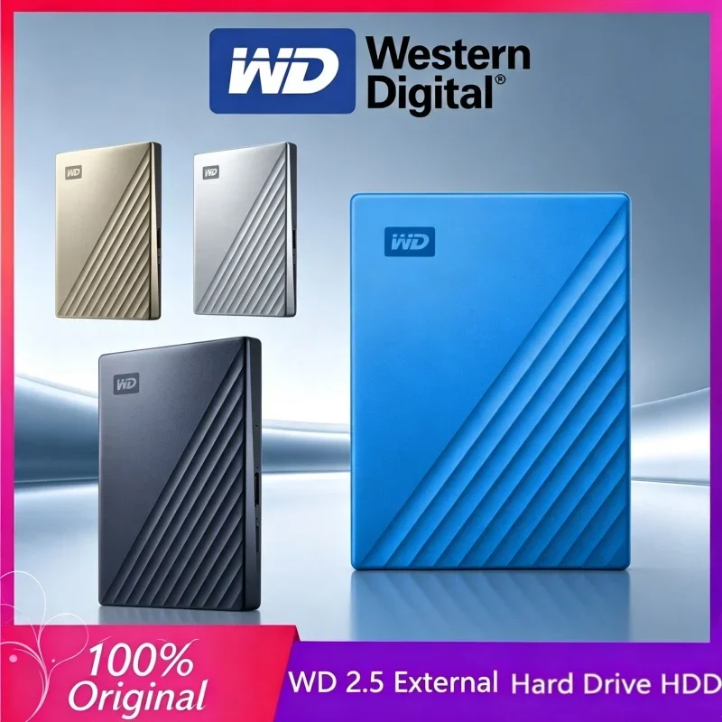 Shock Resistant WD My Passport Ultra Portable External HDD 2.5 Inch USB3.1 USB-C 1TB-4TB Mobile Storage For Notebook Desktop PC