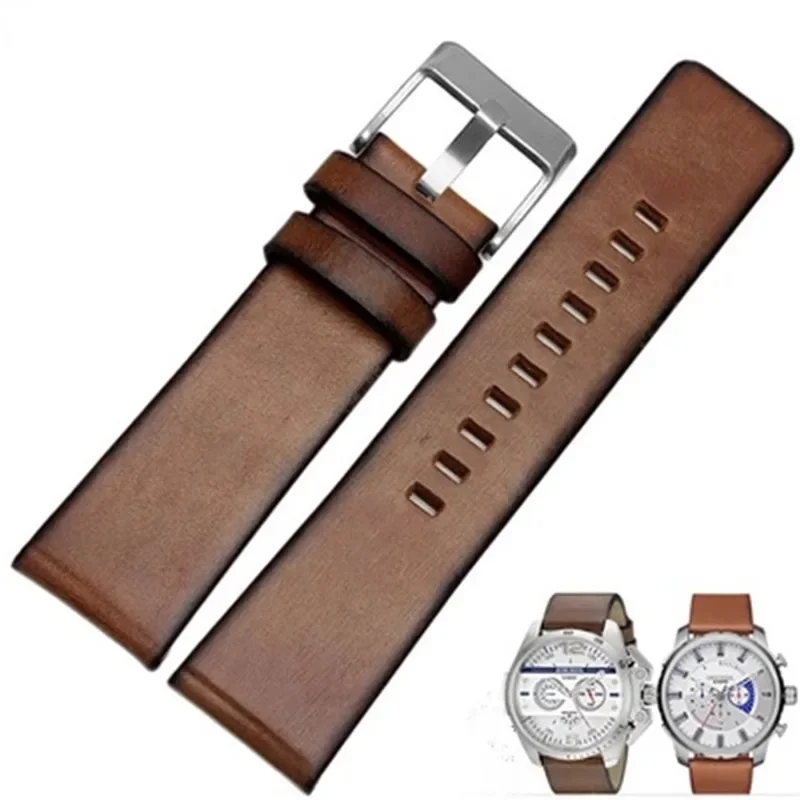 

High quality authentic leather strap For Diesel DZ 1399 DZ4280 DZ4290 22mm 24mm 28mm Diesel watch strap accessory