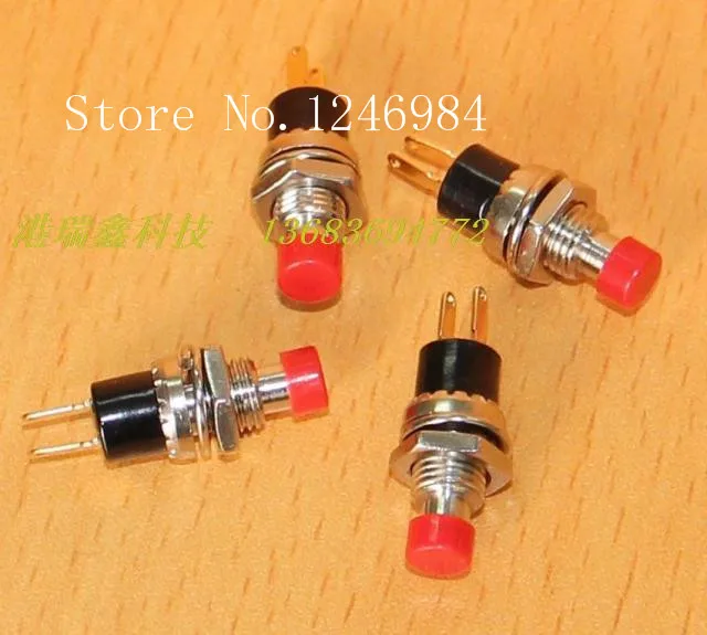[SA]HIGHLY  M7 electronic switch button switch normally open red round button to reset NO NC  PB101 A--5PCS/LOT