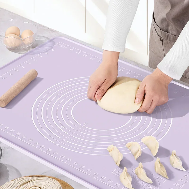 

Large Thick Silicone Kneading Mat Food Non-Stick Surface Rolling Dough Mat with Scale Cake Pastry Pad Baking Tools Accessories