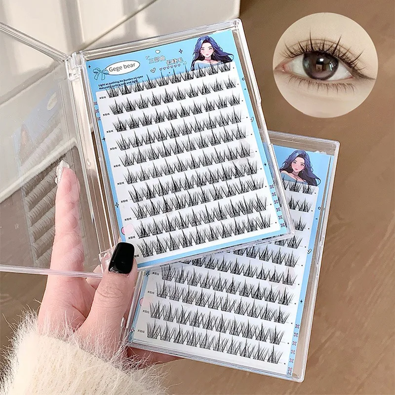 Gege Bear No-Glue False Eyelashes - Easy 3-Step Application, Natural Look, Perfect for Beginners with Sunflower Desig 썸네일 5