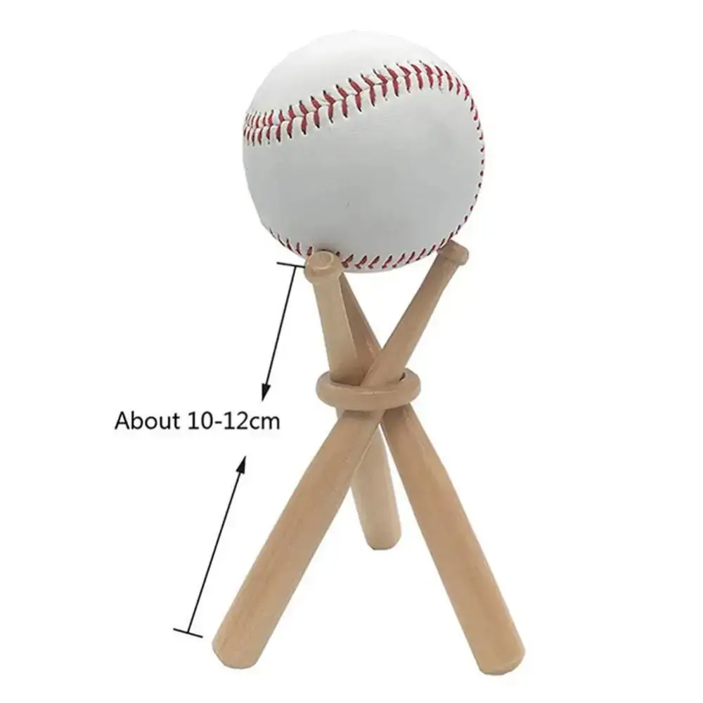 Soporte de béisbol de madera triangular DIY para exhibición - imagen 3