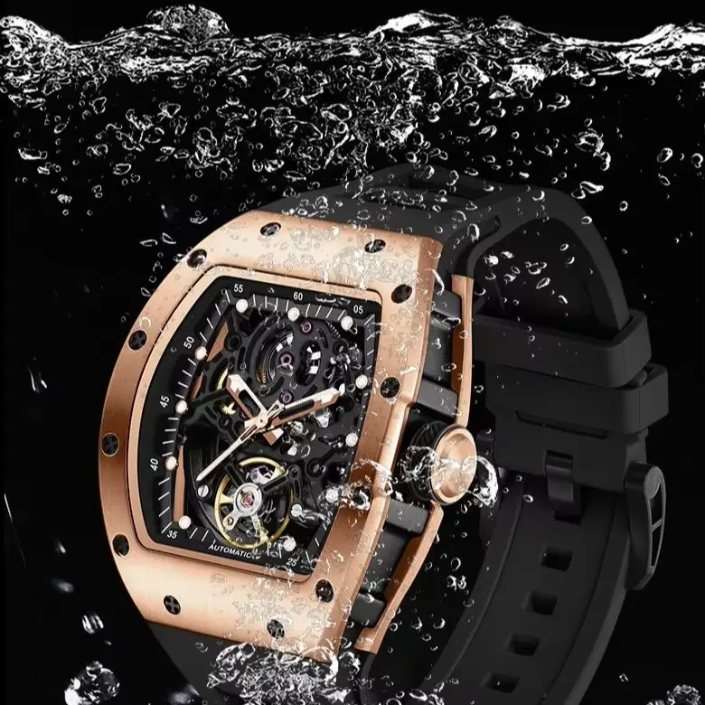 Summer is here TAKE THE CHANCE Series Model 12 Casual Various Style Skeleton Automatic Multifunction Clock Mechanical Watch