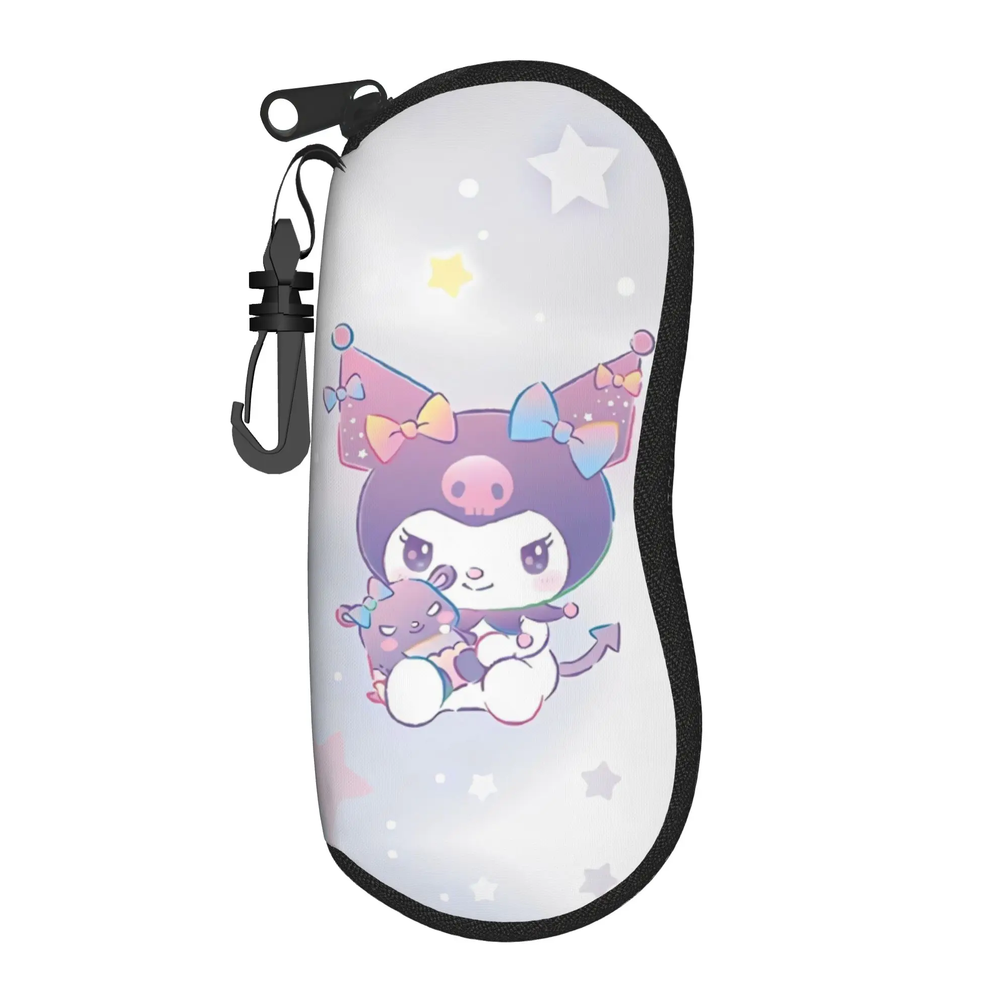 

Kawaii Cute Kuromi Glasses Case Men Women Convenient Box Cartoon Sunglasses Protector Protector Eye Contacts Case
