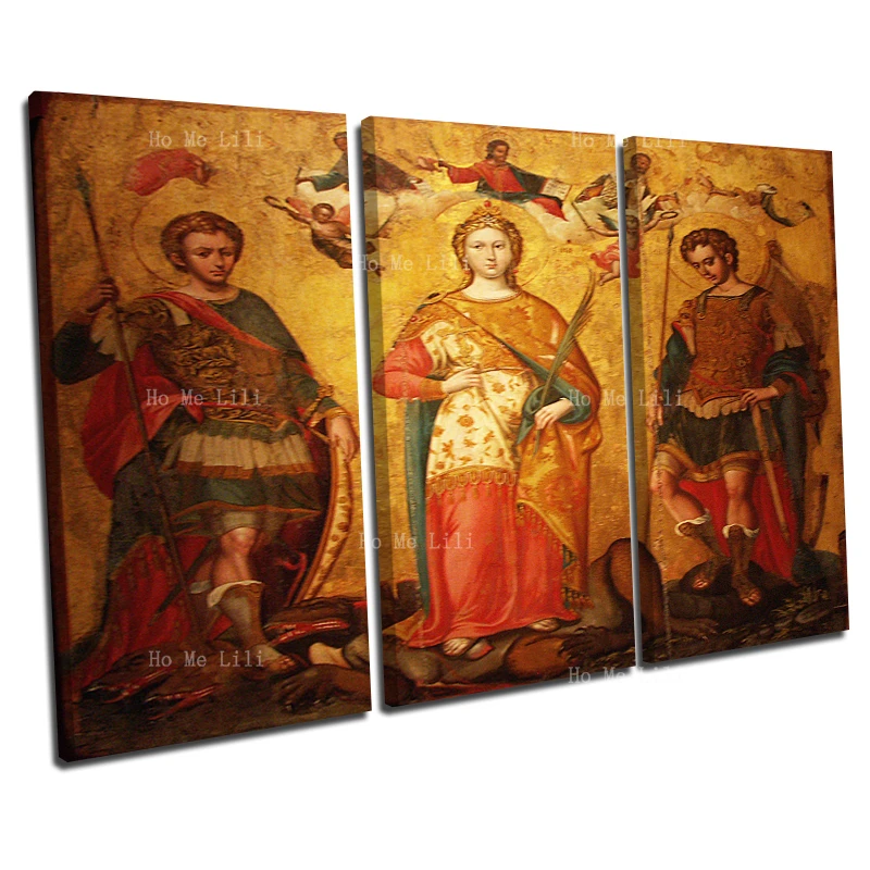 Byzantine Christian Saint Of Roman Soldiers Sergius And Bacchus Canvas Wall Art For Living Room Bedroom Decor