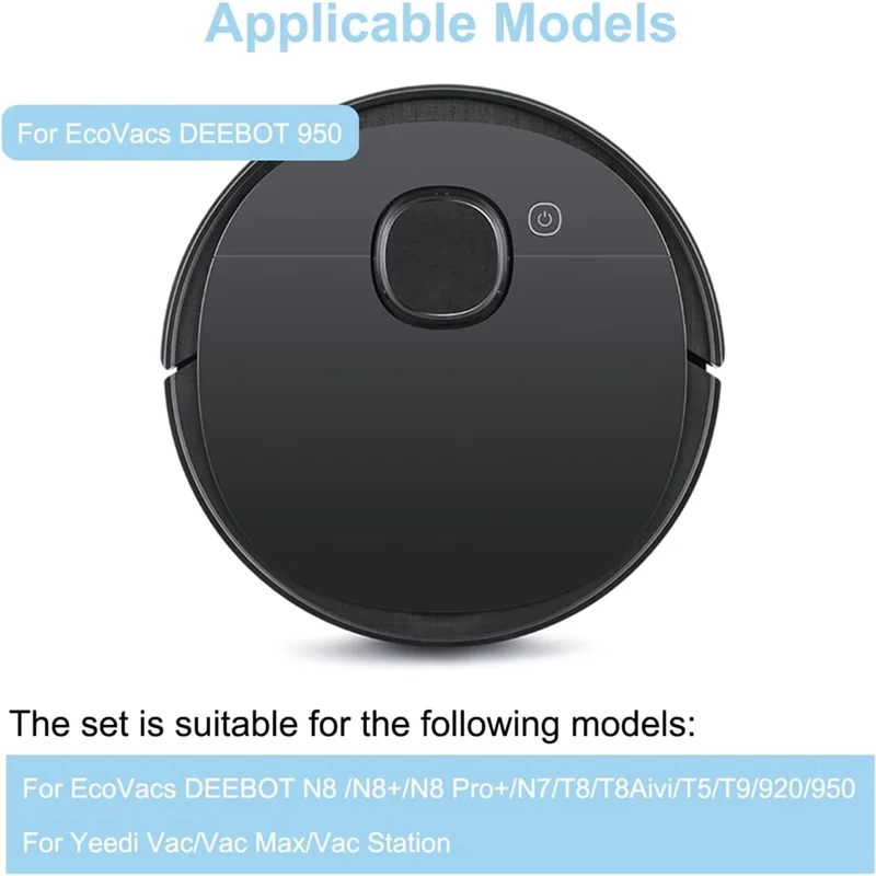 

ABVJ-Для Ecovacs DEEBOT N8, N8+, N8 Pro+, T8, T8aivi, T5, T9, N7, 920, 950 Боковая щетка Hepa-фильтр Аксессуары для роботов-пылесосов