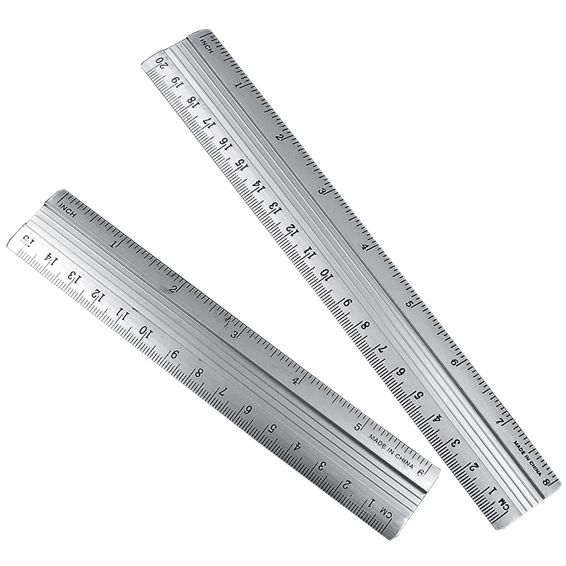 Professional Aluminum Alloy Straight Ruler Protective Scale Measuring Engineers Drawing Tool 15/20/30cm