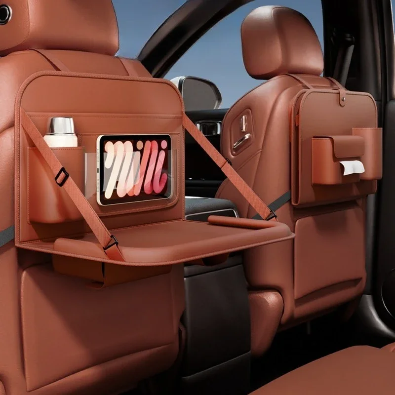 

Car Seat Back Storage Bag Hanging Bag Car Steering Wheel Chair Back Folding Storage Box Office Small Table Board Accessories