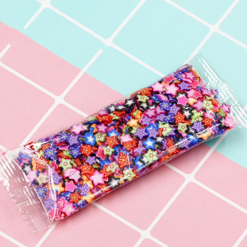 

2000 Pcs Polymer Nail Patch Art Stickers Crutch Decoration Nails Stars Glitter Clay