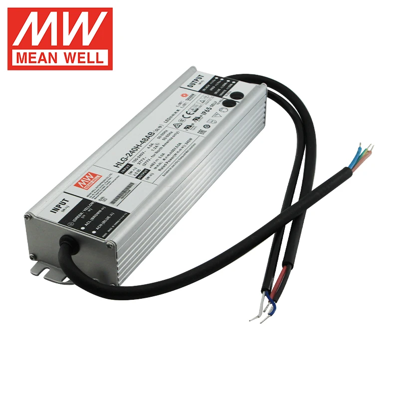 MeanWell HLG 320W 240W 24V Switching LED Driver HLG-320H-24A HLG-240H-24A Single Output Power Supply with PFC for LED Lighting