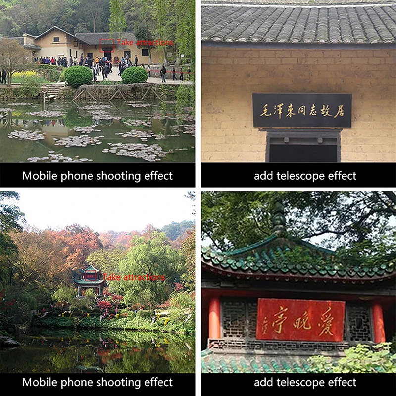 Téléphone Télescope Téléobjectif Zoom Objectif Monoculaire Mobile Téléphone Caméra Objectif Pour Smartphones Lente Para Celular-B2