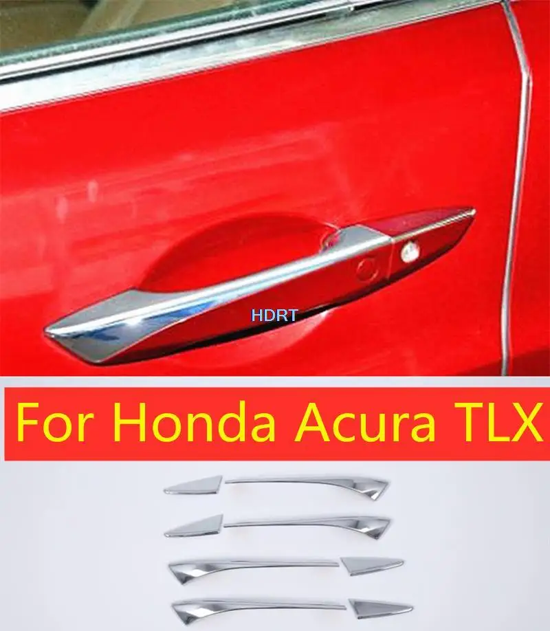 Carbon Fiber Look For Honda Acura TLX 2015 2016 2017 2018 Car Styling Exterior Door Handle Sticker Cover Trim Accessories Parts