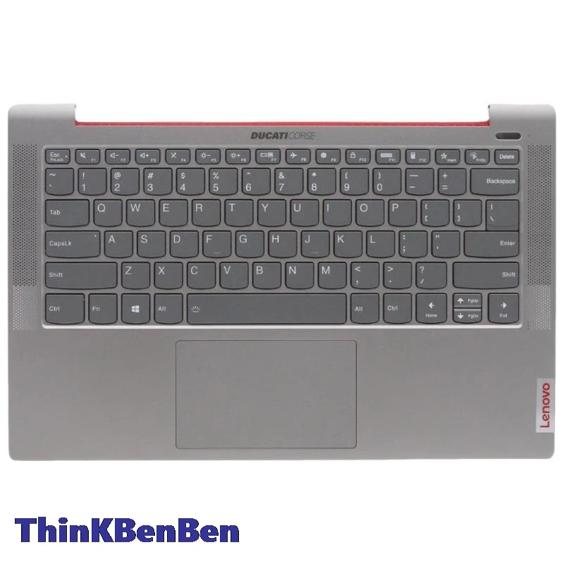 US English Grey Keyboard Upper Case Palmrest Shell Cover For Lenovo Ducati 5 5CB0Z28356