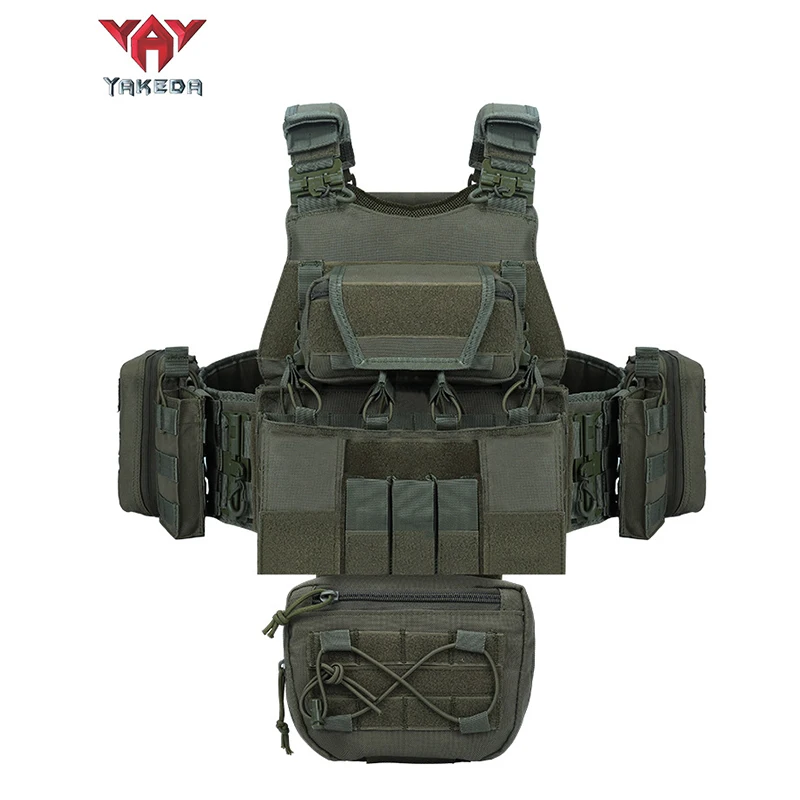 

Yakeda 1000D Polyester Black Tactical Equipment Chaleco Tactico Training Vest Plate Carrier Molle Tactical Vests Colete Tatico