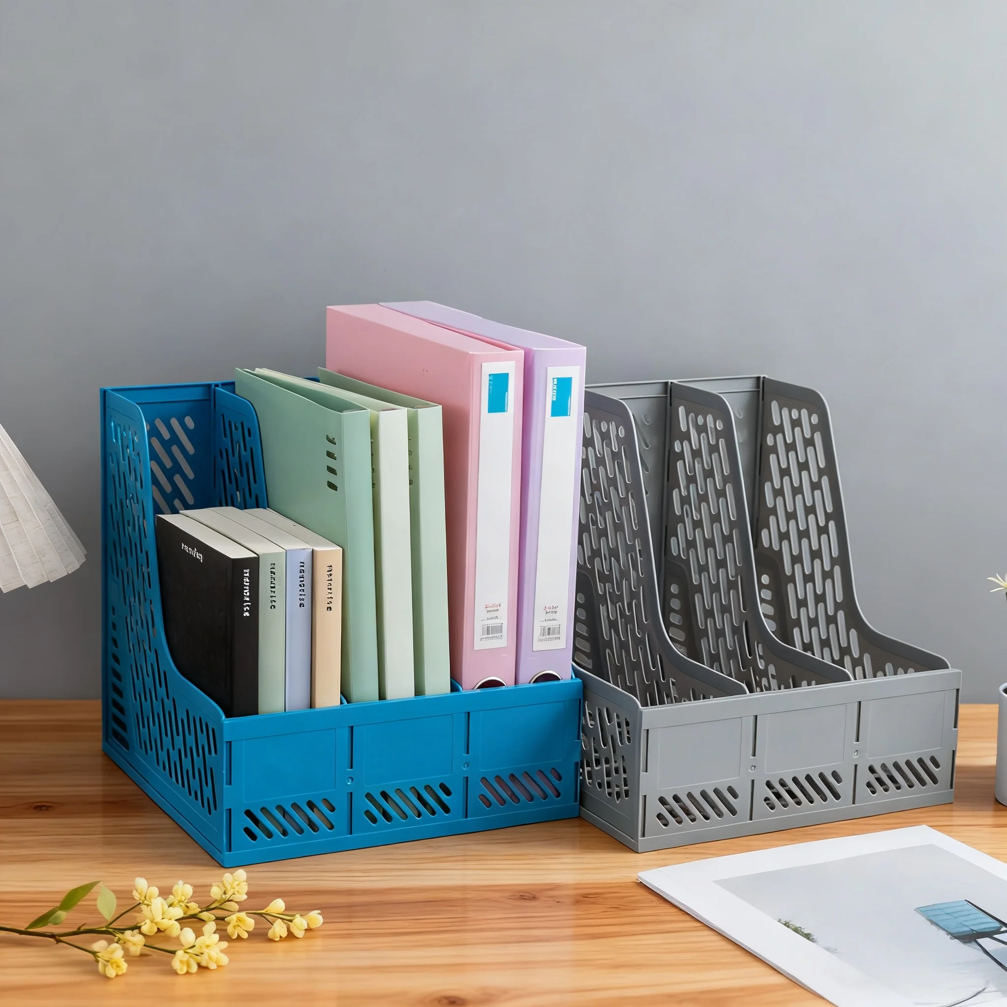 

Офисные принадлежности, стеллаж для хранения файлов, пластиковая рамка для файлов, ящик для хранения с держателем для ручек, многофункциональная настольная книжная полка