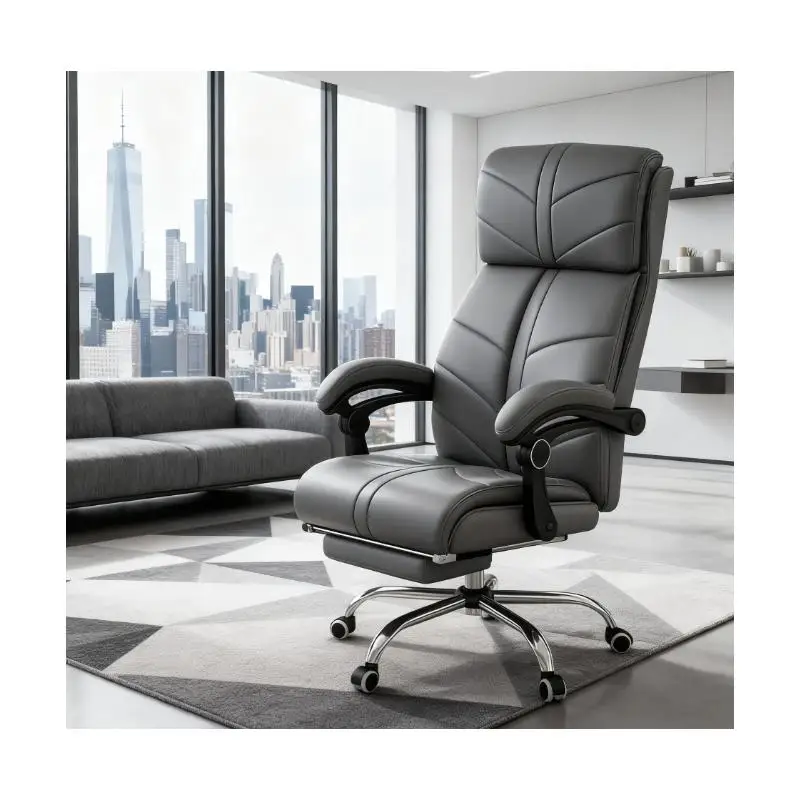 최고의 편안함과 지지력을 위한 발받침이 있는 하이백 리클라이너 의자 가정 및 사무실 공간용