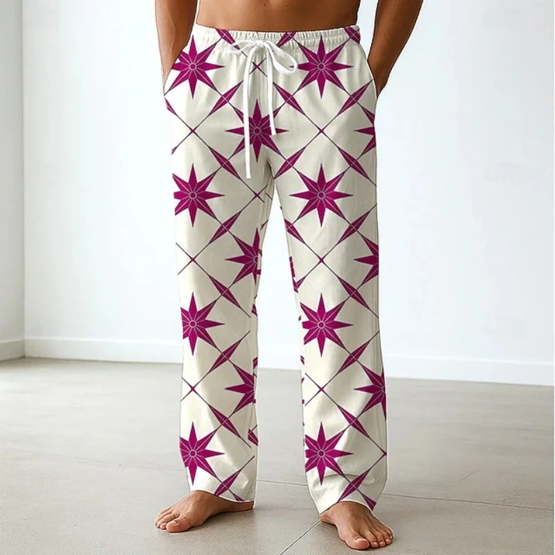 

Новые мужские повседневные прямые брюки на шнурке, стильная уличная одежда, трендовые брюки для улицы, повседневные брюки свободного покроя с 3D принтом