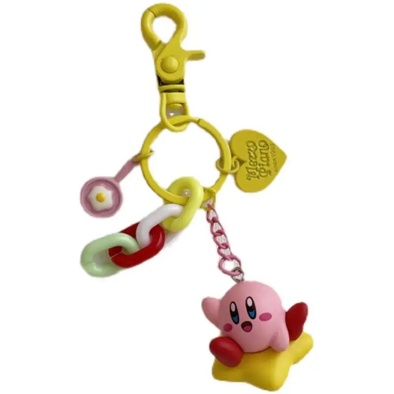 Nowy Kawaii Kirby Breloczek Anime Kreskówka Śliczna Dziewczyna Serce Lalka Zawieszka do Samochodu Łańcuszek Torba Para Zawieszka Akcesoria Urodzinowe Zabawki Prezenty