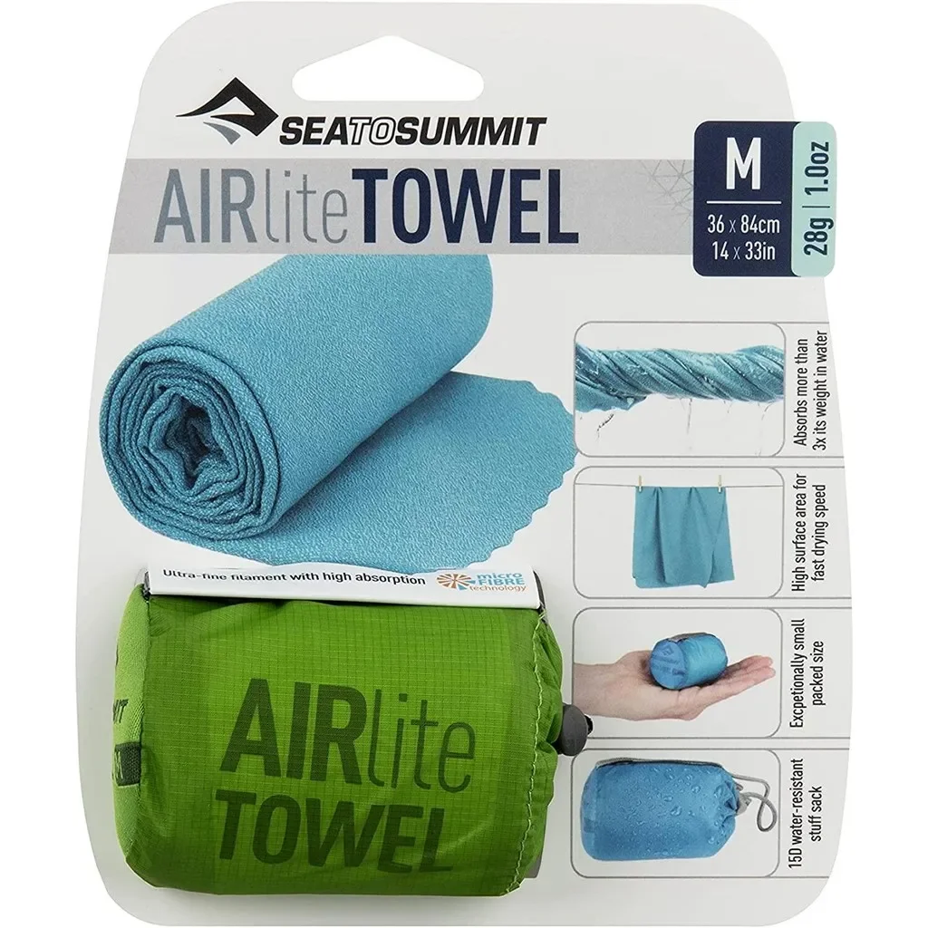 Sea to Summit AirLite Towel, Ultralight Camping and Travel Towel