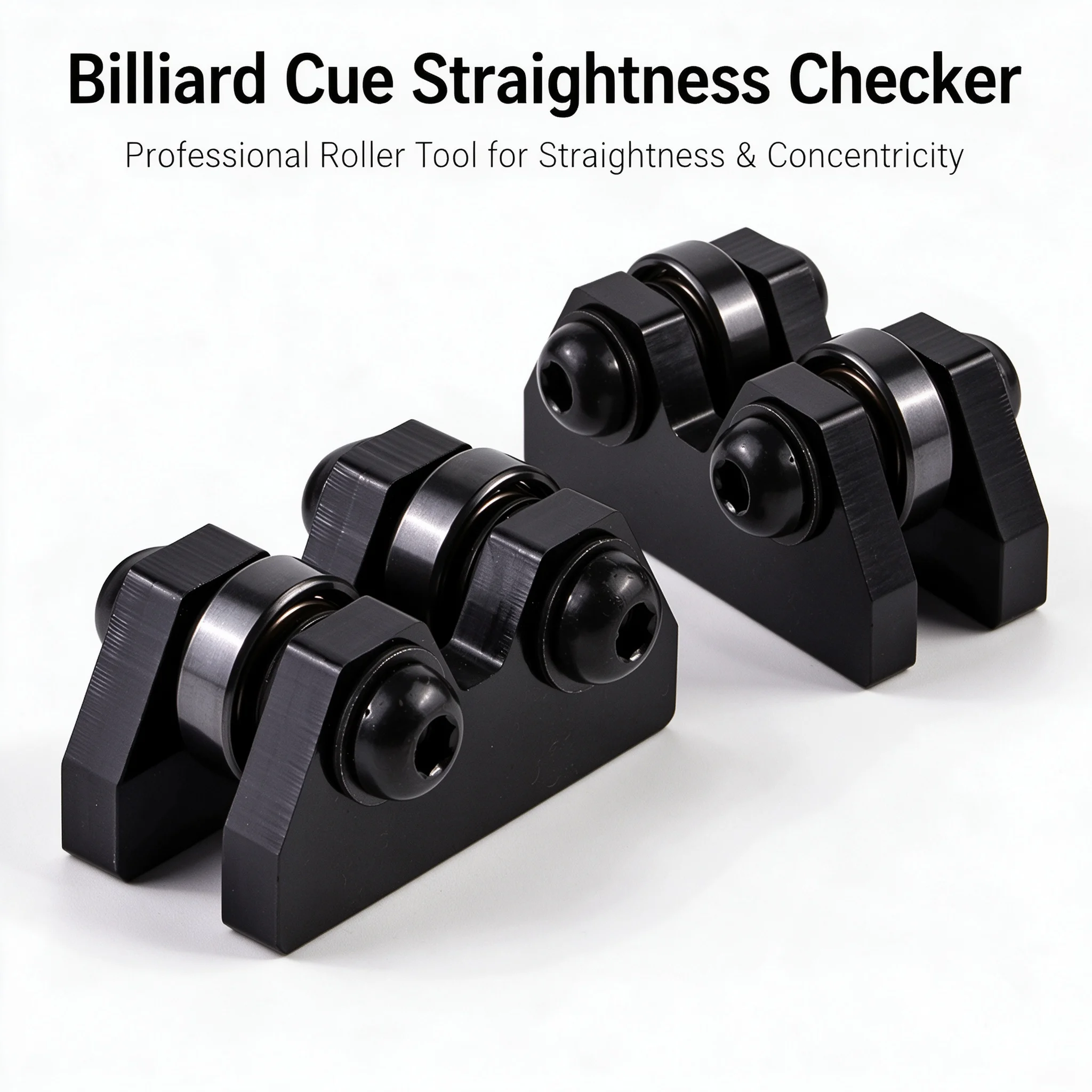Pool Cue Straightness Checker Roller Tool, Billiard Cue Detector Tester Black, Accessories and Product