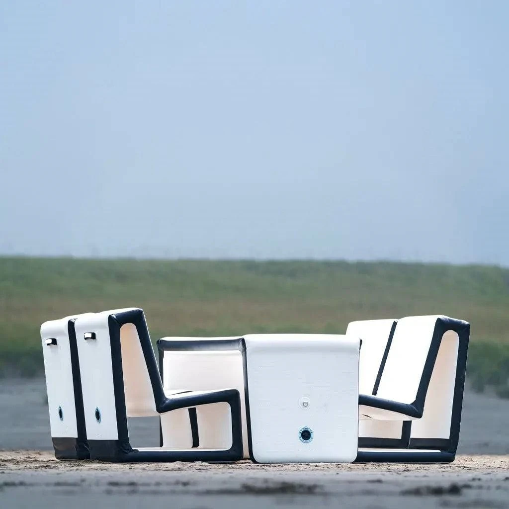 

Новый модный набор надувной мебели, современный надувной стол и стулья, портативная уличная надувная мебель для кемпинга на продажу