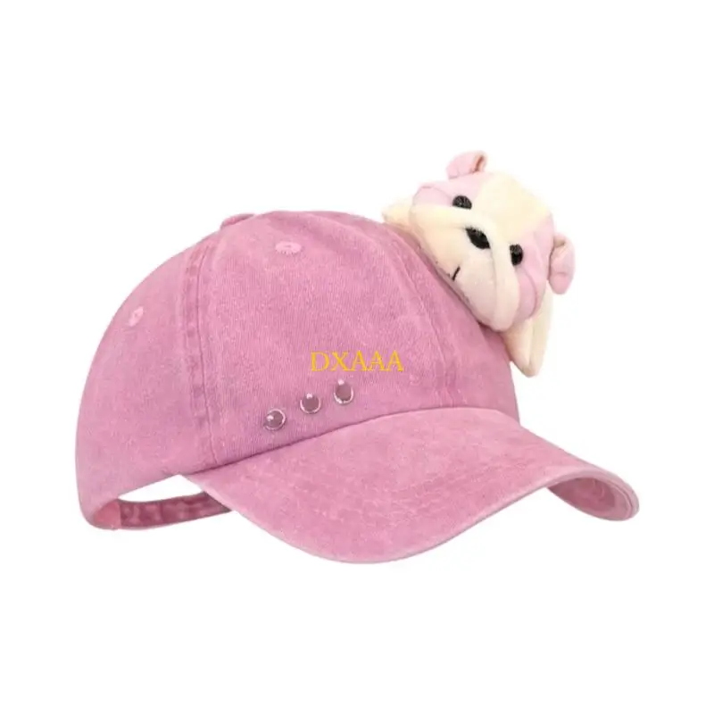 

DXAA Bearset Baseball Cap с расстроенным цветом регулируемого закрытия мультфильма шляпа