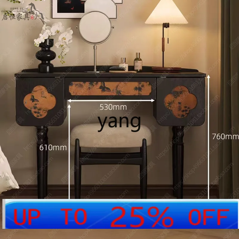 

Левый французский комод из цельного дерева в стиле ретро, новый китайский столик для макияжа, простой столик для хранения в спальне