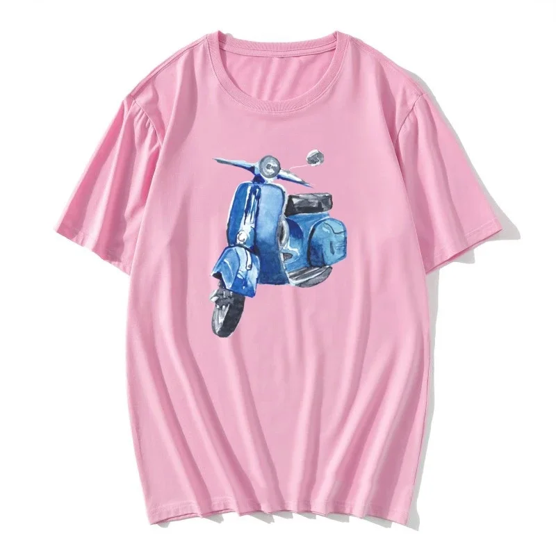 

T-Shirts Scooter Unique Retro Motorbike Bike T Shirts Womens Wholesale Top Tee Shirt