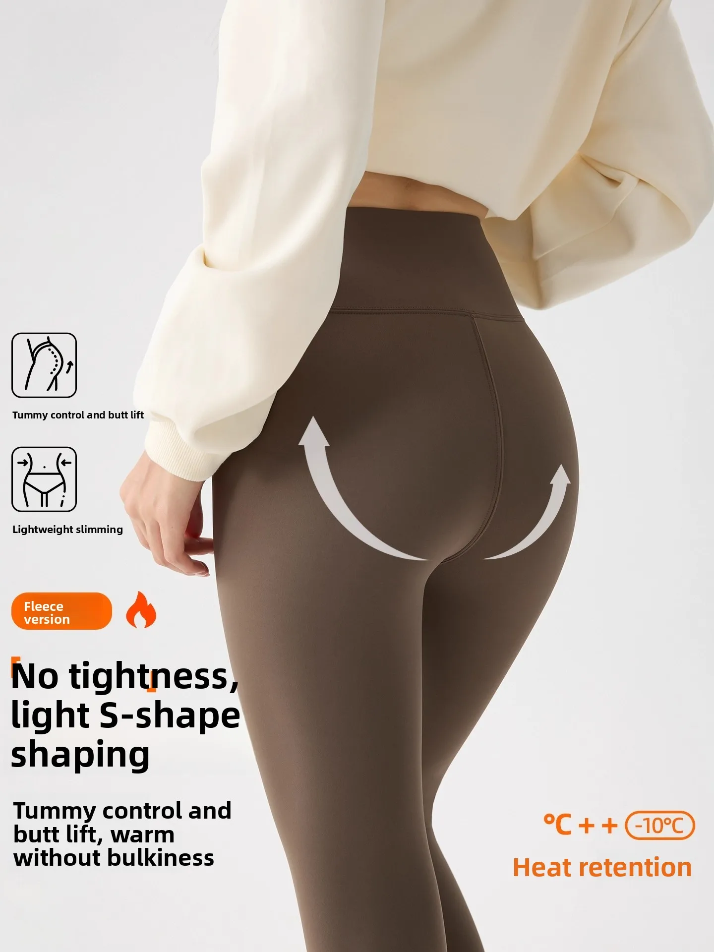 

High-Waisted Fce Lined arkskin Yoga Pants Women's Winter Thi Warm Outdoor High Waist Tummy Control Butt Lifting Fitnes...