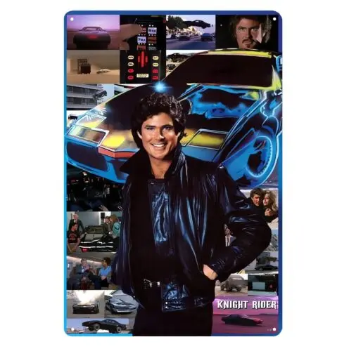 Y1,Knight Rider Tv Series Movie Metal Poster Tin Sign 20x30cm Plaque  -aluminum