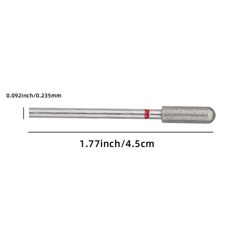 3Pcs Diamond Nail Drill Bits Carbide Conical Micro Cuticle Remover Bit for Under Nail Dead Skin Cleaning Cuticle Remove Nail Art