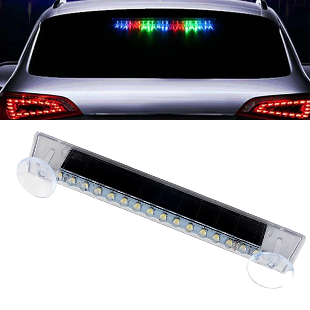 1Pcs Universal Alarm Warning Strobe Lamp Anti-Collision Car 16 LED Color Solar Burglar Alarm Warning Strobe Flash Light Car Part