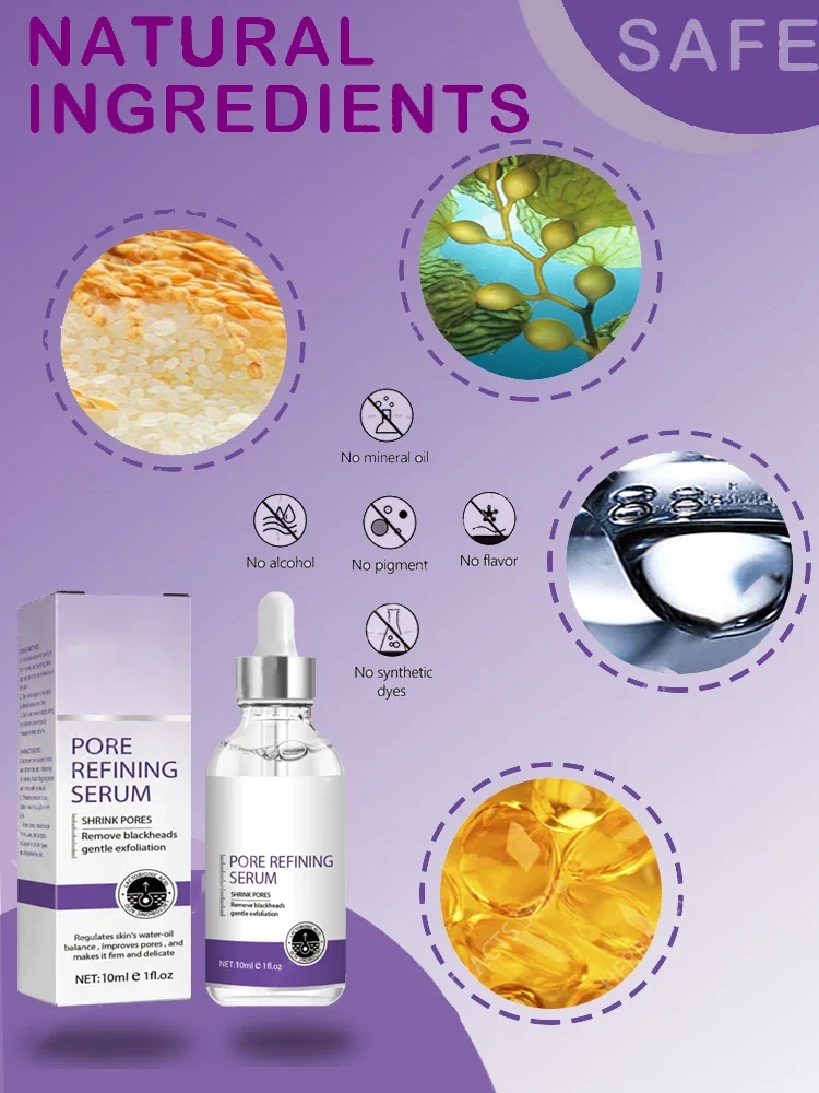 Face Serum Tightening Large Pores Facial Essence Long lasting Moisturizing Calming Skin Care