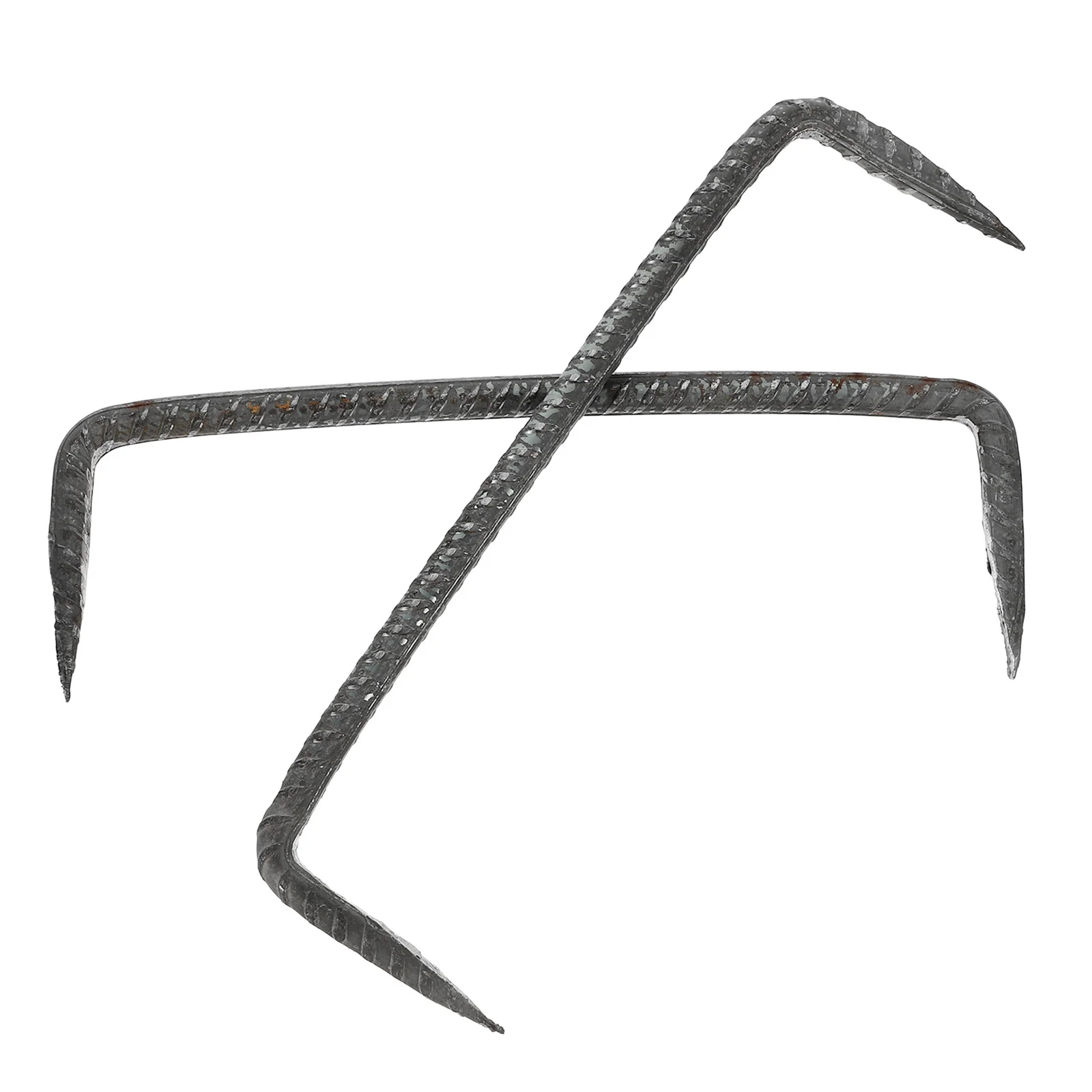 2Pcs Steel Fastener Nails Heavy Duty Double Pin Pointed Tips for Woodworking Construction Fixing Projects Fastener Nails