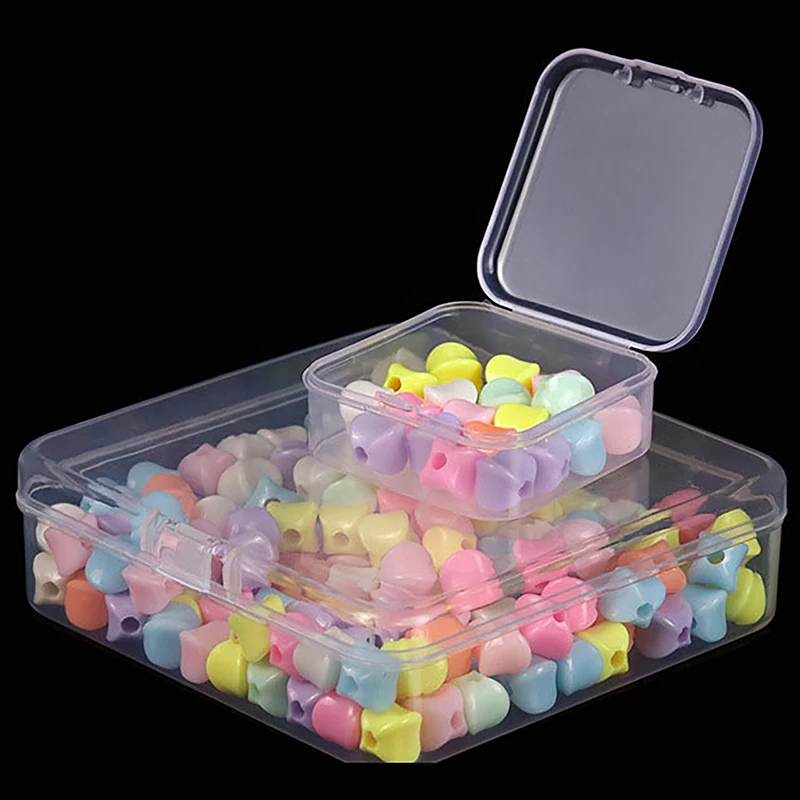 10PCS Transparent Square Storage Boxes Parts Small Beads Accessories Storage Boxes Earplug Jewelry Hardware Accessories