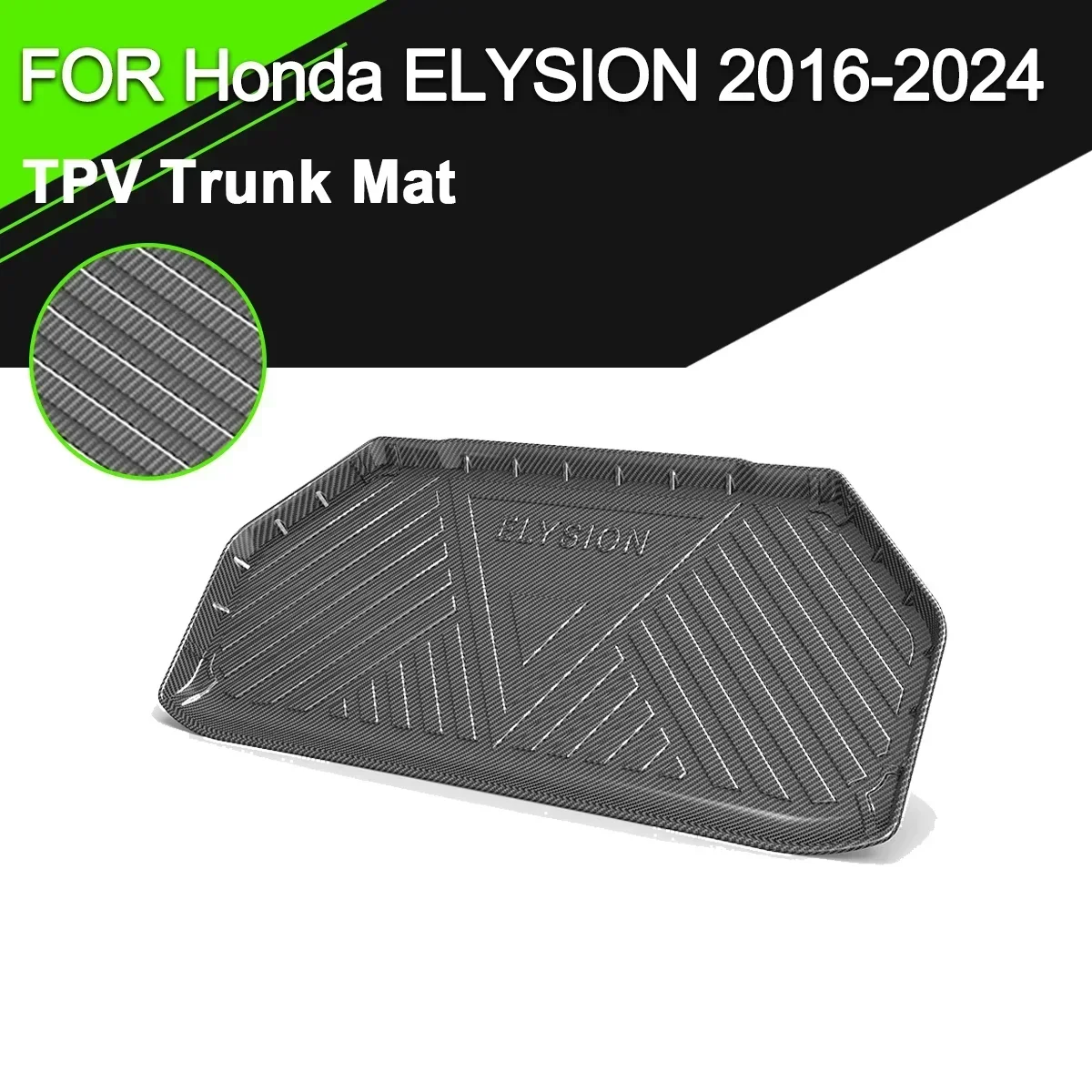

Car Rear Trunk Cover Mat TPV Waterproof Non-Slip Rubber Cargo Carbon Fiber Pattern Liner Accessories For Honda ELYSION 2016-2024