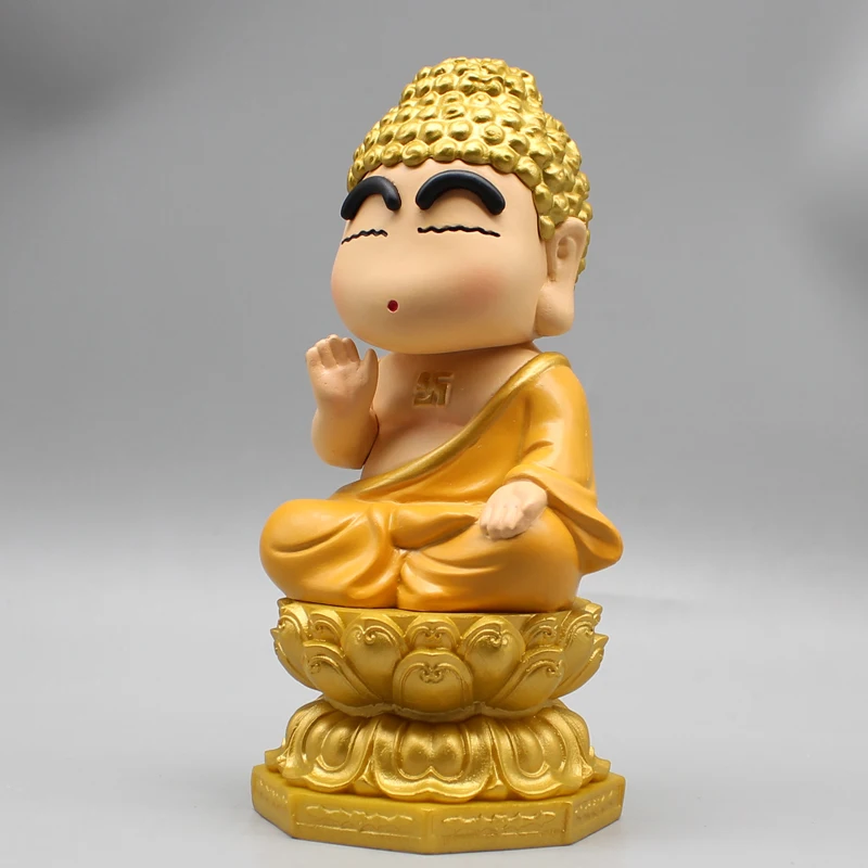 Crayon Shin-chan Figuras Anime Shin Chan Cos Buddha Action Figure GK Statue Kawaii Doll Model Ornaments Toys Gift for Children