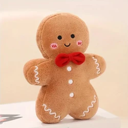Adorable Gingerbread for Man Plush Toy Soft Light Brown Color Perfect for Christmas Party Decorations Covers Festive Home Gifts
