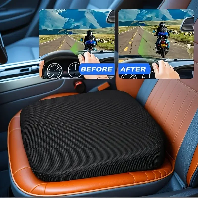 Thickened 6/8/10MM Car Driver Booster Seat Cushion Height Increase Seat Pad Non-Slip Bottom Universal for Most Car Models Seat