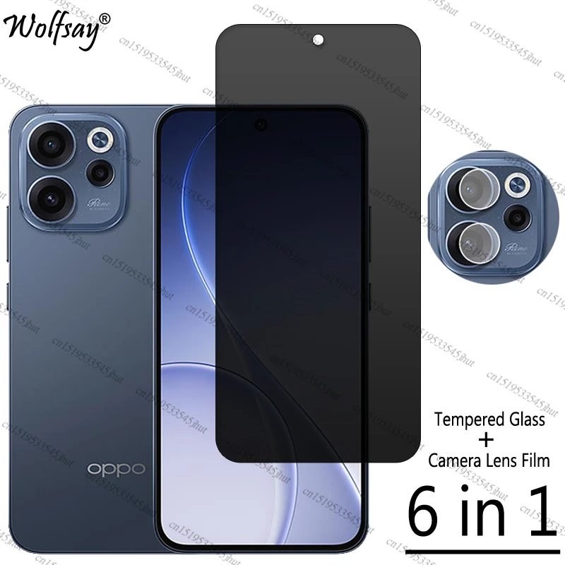 

Защитная пленка для экрана для Oppo Reno15 F, противошпионское закаленное стекло, стекло для камеры Oppo Reno 15F, стекло для Oppo Reno 15F, 6,57 дюйма