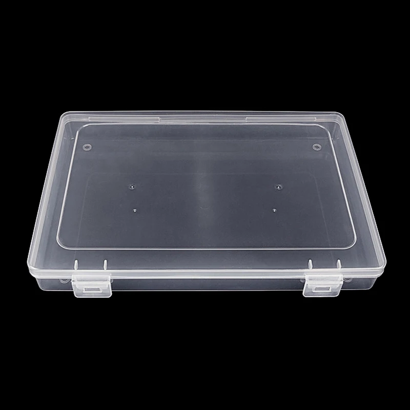 1Pc Dustproof Nail Art Storage Box Wearable Nail Patch Display Board Box Transparent Plastic Makeup Organizer