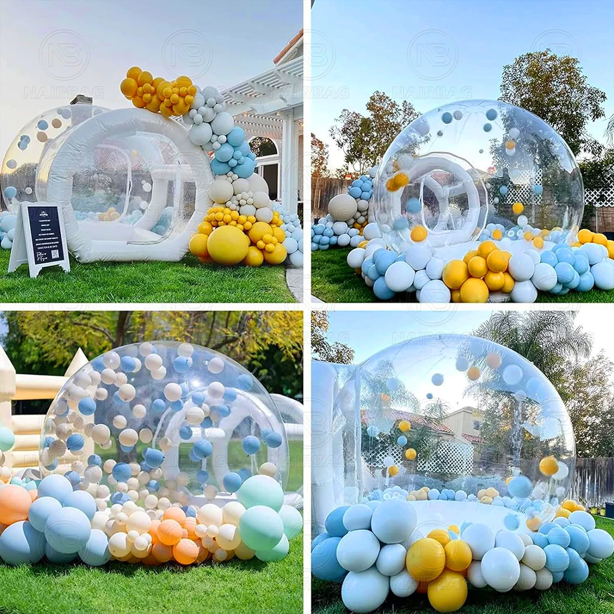 Nairbag Kids Party Inflatable Bubble House Commercial Pvc Bubble Tent Air Dome For Wedding Event Party Decorations