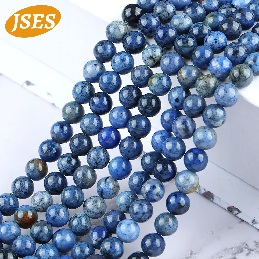 AA Natural Dumortierite 4mm 6mm 8mm 10mm Charm Beads for Jewelry Making Bracelets DIY Accessorries 15 inches Strand Wholesale